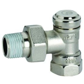 1/2" forniklet returkobling, vinklet