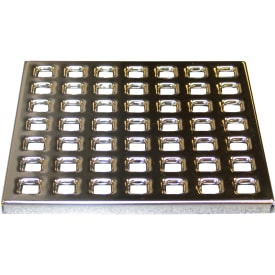 H.F. Hansen afløbsrist, 146x146x10 mm, rustfrit stål