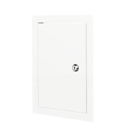 Duka metal inspektionslem med nøgle hvid 60x60 cm