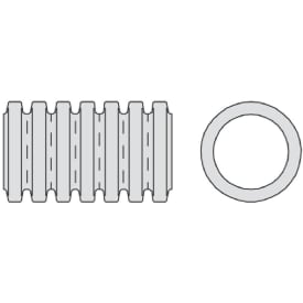 6 meter Aquadrain 293/253 x 6000 mm SN8 fuldslidset rør med muffe