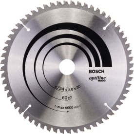 Bosch Professional Optiline Wood rundsavklinge Ø254/30 - 60tands