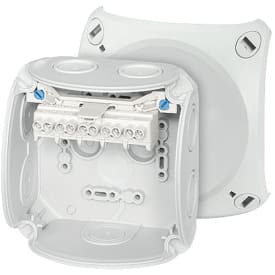 5 stk Hensel DK0404G membrandåse, 104x104 mm, grå