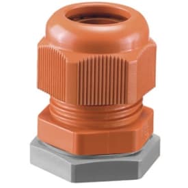 Forskruning AKMF20 M20 m/aflastning og låsemøtrik, orange, IP66