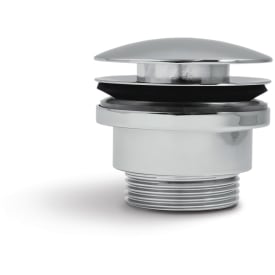 Svedbergs bundventil, push-open, krom