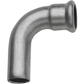 108mm TURBO Inox bøying 90G. erme/nippel