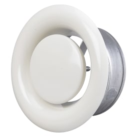 Avtrekksventil DKU Ø100 mm med VG-ramme, hvit