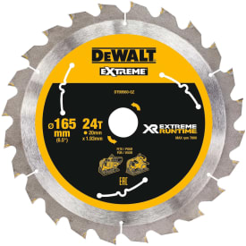 DeWalt Extreme sirkelsagklinge til akkusave, Ø165/20 mm, 24 tenner