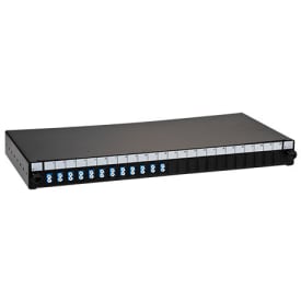 Fiber utdragbar låda monterad 12xLC duplex SM
