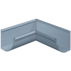Rheinzink gering indvendig, kvartrund 12" (333mm) - Blågrå