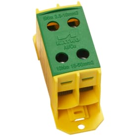 Katko Klemme AL/CU KL2x50PE, 2x2,5-50 mm², 160/320A, gul/grøn