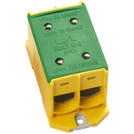 Katko Klemme AL/CU KL2x150PE, 2x25-150 mm², 250/320A, gul/grøn