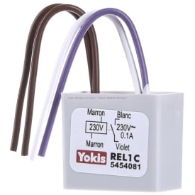Relæ REL1C  230V, 230V/0,1A, 1 slutte kontakt