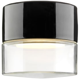 Loft- og væglampe Giza GX53, sort/klar, IP44