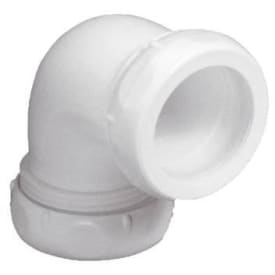 Purus vinkel, Ø32 mm, plast, vit