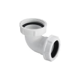 Afløbsvinkel, 1 1/4" x Ø32 mm, hvid