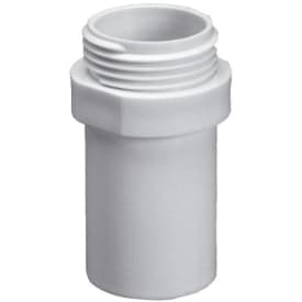 Overgangsnippel, Ø32 mm x 1" mm, plast, hvid