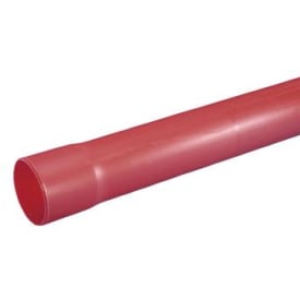 6 meter PEH kabelrør med muffe 75 mm