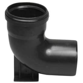 Purus Maxiflex PP-fodbøjning, Ø110 mm, 88°, kort model, sort