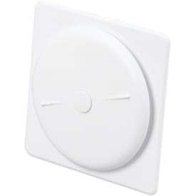 Duka tallriksventil, 140x140 mm,  fyrkantig stos, vit