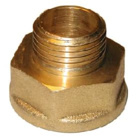 Mässing spidsmuff, 1" x 3/4"