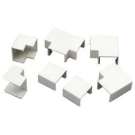 Vinkelsats för kabelkanal 25x16 mm, Vit