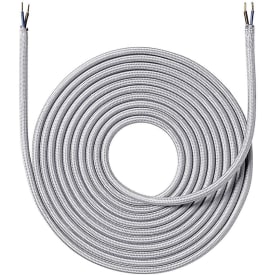 Nielsen Light stoffledning, 2x0,75 mm², 4 meter, sølv