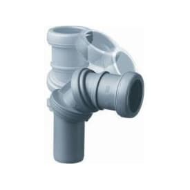 Jotiflex rørbøjning, 0-90°, Ø40 mm, drejbar, muffe, plast, grå