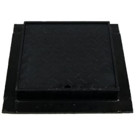 Duco fast karm m/dæksel til 315 mm opføringsrør, 60 mm, 2,5 ton - sort