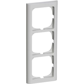 LK Fuga Softline 63 ramme, 3 modul, lodret, lysegrå