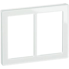 LK Fuga Pure Designramme, 2x1,5 modul, hvid glas