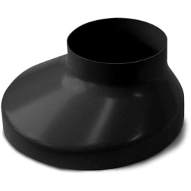 Plastmo brøndkrave i sort med nedløb Ø75 x 130 mm