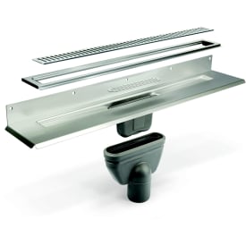 Unidrain komplet gulvafløb, 700 mm, til 8 mm fliser, mod bagvæg