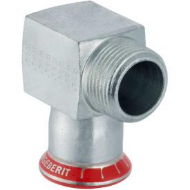 Geberit Mapress forzinket overgangsvinkel m/nippel t/varmeanlæg 15 mm x 1/2"