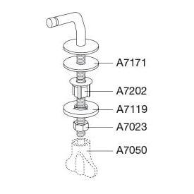 Pressalit fast beslag t/Aqua toiletsæder