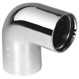 Purus afløbsbøjning, 90°, Ø32 mm, muffe/muffe, plast, krom