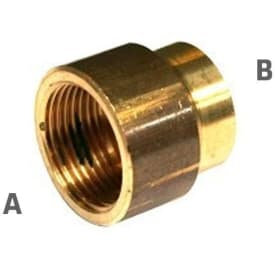 1" x 1/2" Afz. mess. red. muffe