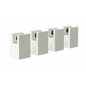 Frost Quadra spejlbeslag, hvid, 4 stk