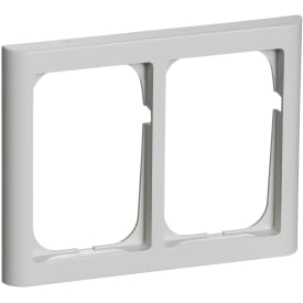 LK Fuga ramme Softline 63 1½ modul vandret dobbelt i lysegrå