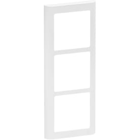 LK Fuga Soft 63 ramme, 3 modul, lodret, hvid