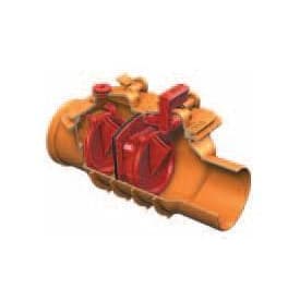 Kessel 160 mm kontraklap t/gråt spildevand, 2-klap, model 73