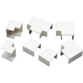 Vinkelsats för kabelkanal 16x16 mm, Vit
