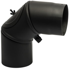 Metalbestos knærør 6"/150 mm, smig, renseklap, 90°