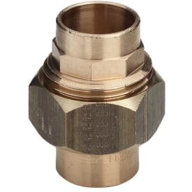 Messing loddeunion muffe/muffe, 42 mm