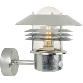 Nordlux Vejers vägglampa utomhus med sensor, galvaniserat stål