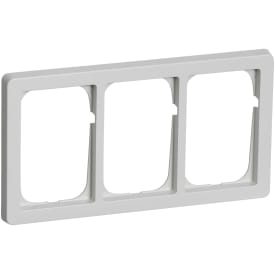 LK Fuga Baseline 63 ramme, 3x1,5 modul, vandret, lysegrå