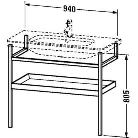 Duravit DuraStyle Håndklædehylde 94x80,5 cm, Eg