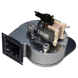 Atmos blæser med spjæld til A25 træpillebrænder