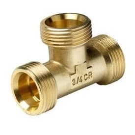 Wavin messing T-stykke, 1/2"