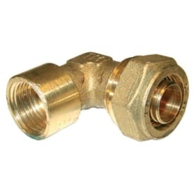 Pex vinkel med muffe, 15 mm x 1/2"