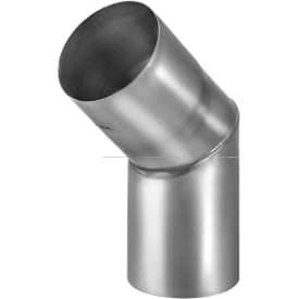 VMzinc knærør, udvendig samling, 45°, Ø76 mm, zink